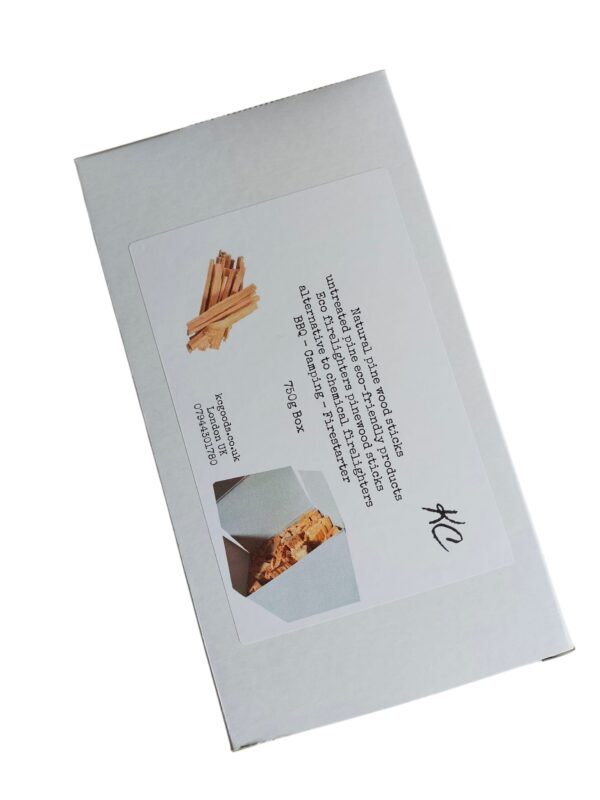 Natural Eco Wood Firelighter Sticks Pine Flame Fire Starters Box 750g