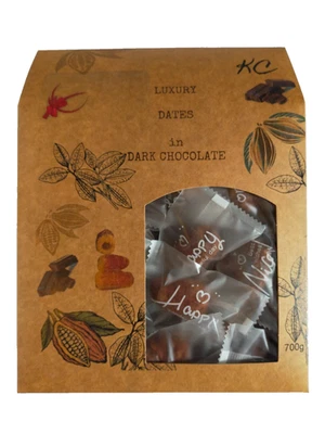 Dates in dark chocolate luxury gift delicious treat 700g Packed individually